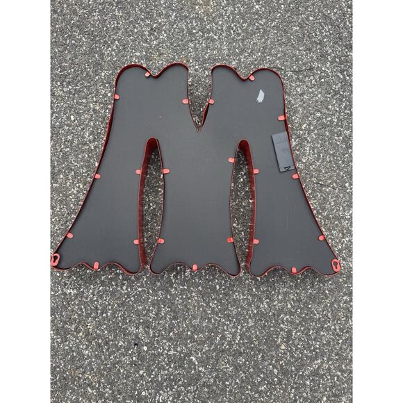 Marquee Letter "M" Decorative Sign Red Light Up Metal Home Decor Party - Picture 3 of 12